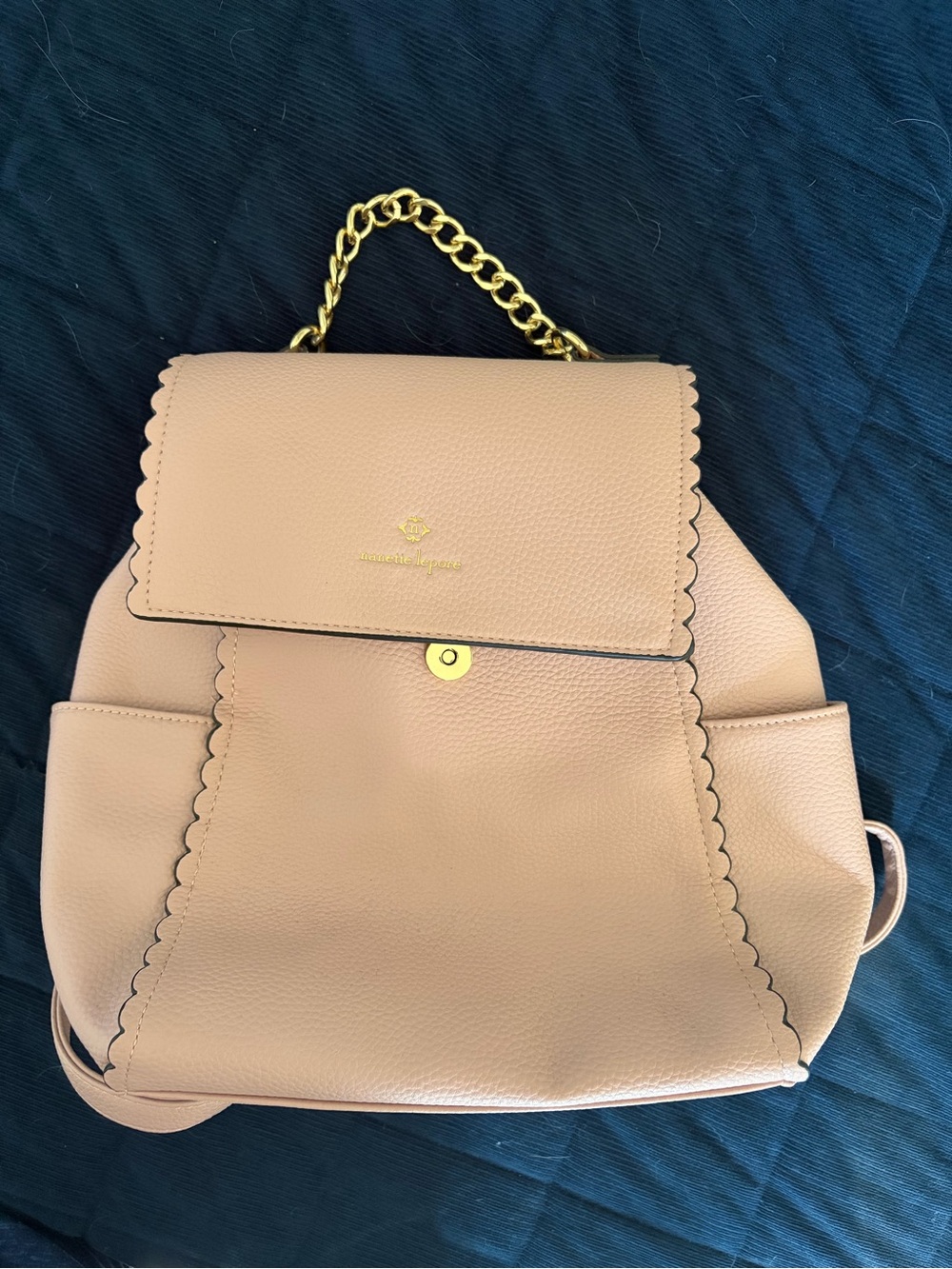 Scalloped Backpack - Blush Pink